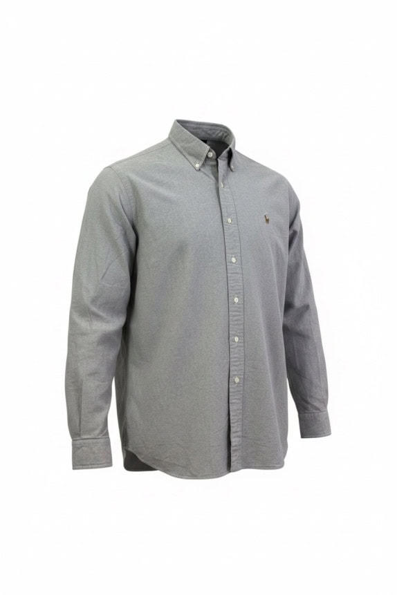 RALPH LAUREN ΠΟΥΚΑΜΙΣΟ BUTTON DOWN ΚΛΑΣΙΚΟ ΓΚΡΙ ΑΝΤΡΙΚΟ PRE OWNED L