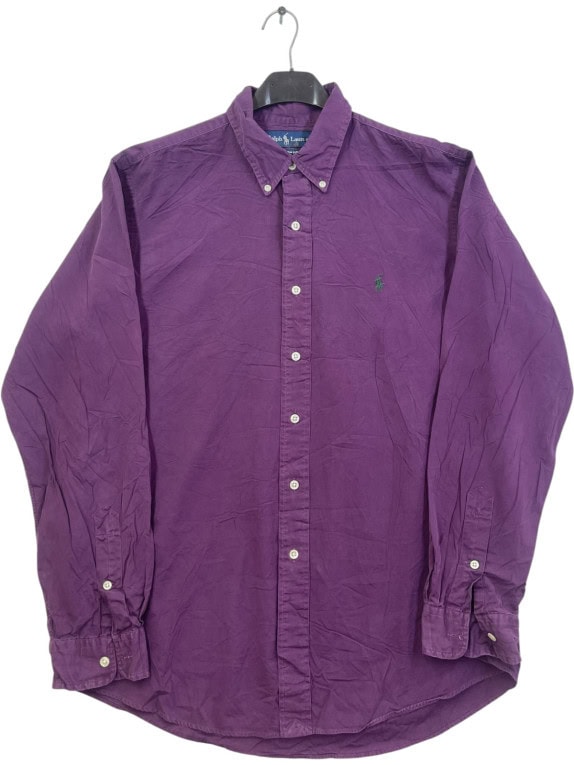 RALPH LAUREN ΠΟΥΚΑΜΙΣΟ BUTTON DOWN ΚΛΑΣΙΚΟ ΜΩΒ ΑΝΤΡΙΚΟ PRE OWNED L