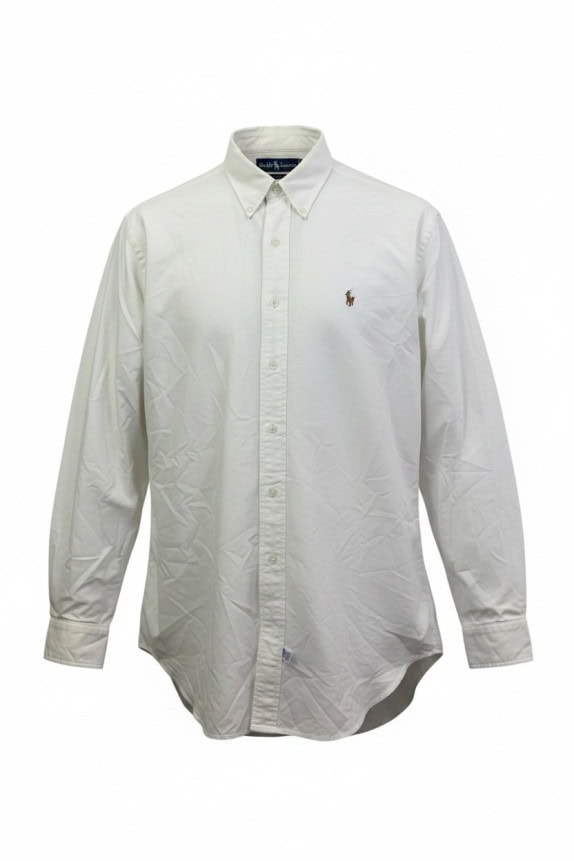 RALPH LAUREN ΠΟΥΚΑΜΙΣΟ BUTTON DOWN MINIMAL OFF WHITE ΑΝΤΡΙΚΟ PRE OWNED XL