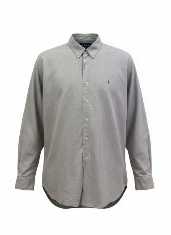 RALPH LAUREN ΠΟΥΚΑΜΙΣΟ CLASSIC ΑΝΟΙΧΤΟ ΓΚΡΙ ΑΝΤΡΙΚΟ PRE OWNED XL