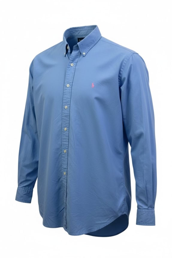 RALPH LAUREN ΠΟΥΚΑΜΙΣΟ CLASSIC FIT ΜΠΛΕ ΑΝΤΡΙΚΟ L pre-owned
