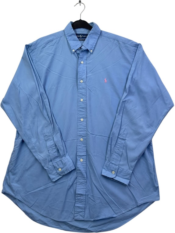 RALPH LAUREN CAMICIA CLASSIC FIT BLU DA UOMO L usata