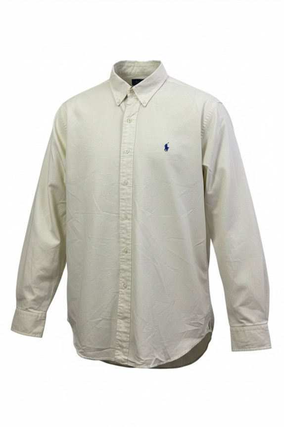 RALPH LAUREN ΠΟΥΚΑΜΙΣΟ CLASSIC FIT OFF WHITE ΑΝΤΡΙΚΟ PRE OWNED L