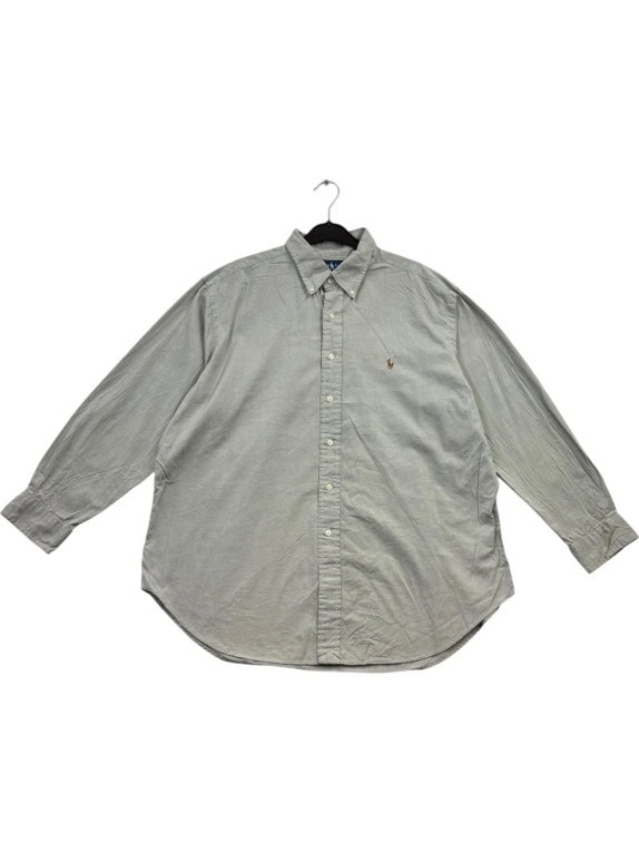 RALPH LAUREN ΠΟΥΚΑΜΙΣΟ CLASSIC FIT STONE GREY ΑΝΤΡΙΚΟ PRE OWNED L
