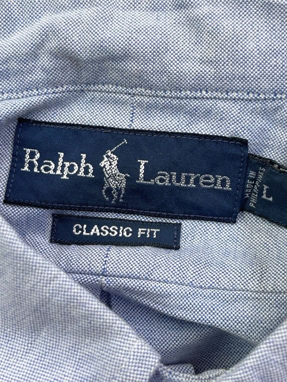 RALPH LAUREN ΠΟΥΚΑΜΙΣΟ CLASSIC ΓΑΛΑΖΙΟ ΑΝΤΡΙΚΟ PRE OWNED L