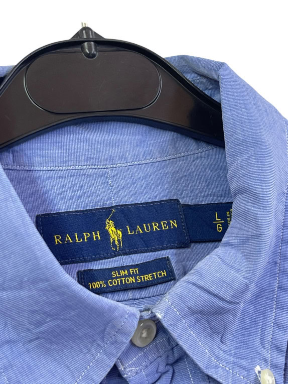 RALPH LAUREN SHIRT CLASSIC LIGHT BLUE MENS PRE OWNED L