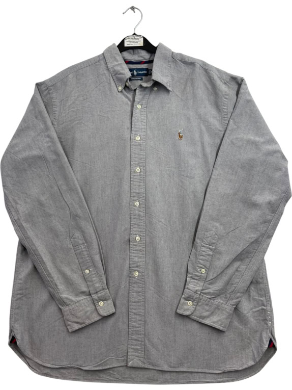 RALPH LAUREN ΠΟΥΚΑΜΙΣΟ CLASSIC ΓΚΡΙ ΑΝΤΡΙΚΟ PRE OWNED XL