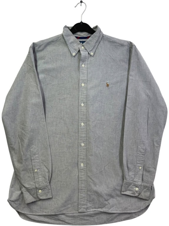 RALPH LAUREN ΠΟΥΚΑΜΙΣΟ CLASSIC ΓΚΡΙ ΑΝΤΡΙΚΟ PRE OWNED L