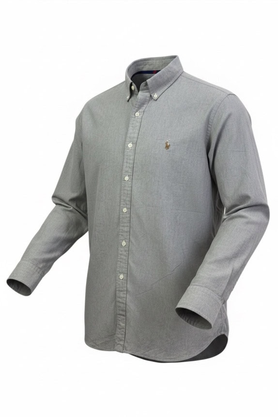 RALPH LAUREN ΠΟΥΚΑΜΙΣΟ CLASSIC ΓΚΡΙ ΑΝΤΡΙΚΟ PRE OWNED L