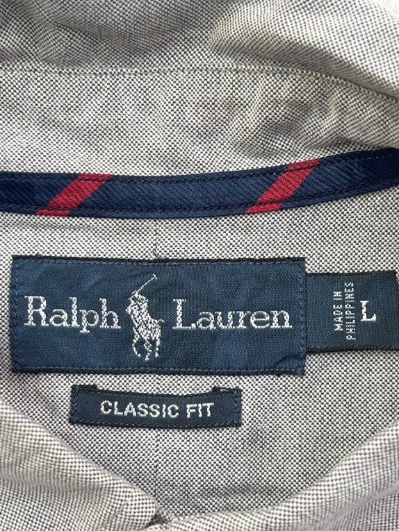 RALPH LAUREN ΠΟΥΚΑΜΙΣΟ CLASSIC ΓΚΡΙ ΑΝΤΡΙΚΟ PRE OWNED L