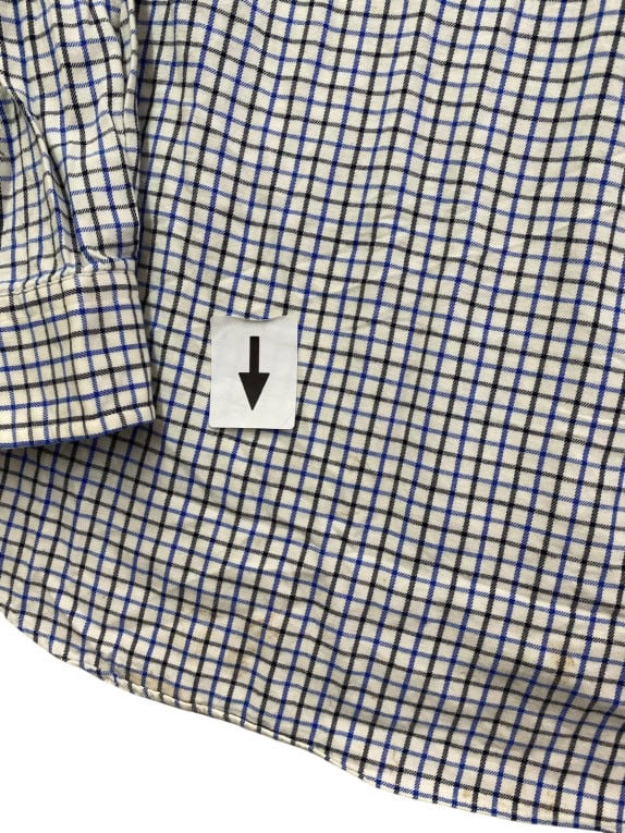 RALPH LAUREN ΠΟΥΚΑΜΙΣΟ CLASSIC ΚΑΡΟ CREAM ΜΠΛΕ ΑΝΤΡΙΚΟ PRE OWNED M