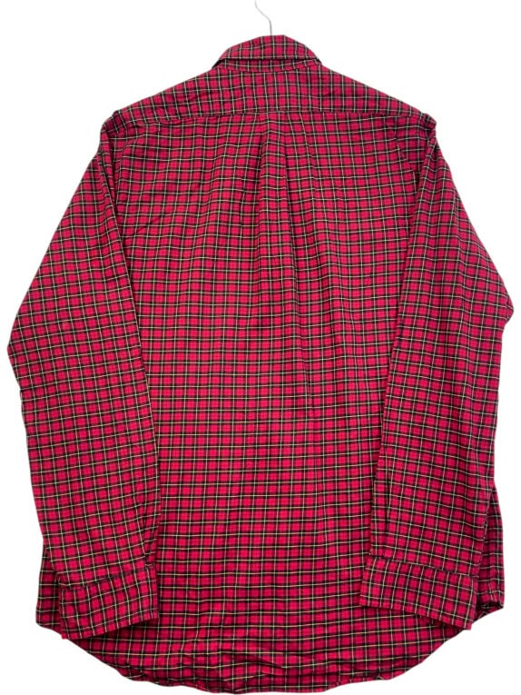 RALPH LAUREN CAMICIA BUTTON DOWN CLASSICA TARTAN ROSSA UOMO PRE OWNED L