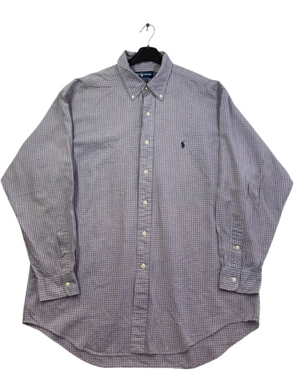 RALPH LAUREN ΠΟΥΚΑΜΙΣΟ CLASSIC ΚΑΡΟ ΛΙΛΑ ΑΝΤΡΙΚΟ PRE OWNED XL