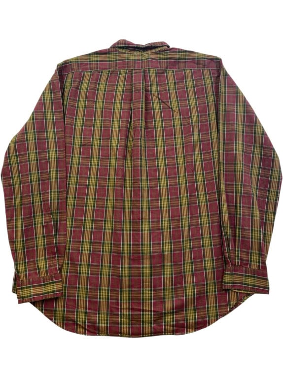 RALPH LAUREN CAMICIA CLASSIC TARTAN BORDEAUX UOMO PRE OWNED XL