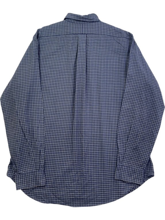 RALPH LAUREN ΠΟΥΚΑΜΙΣΟ CLASSIC ΚΑΡΟ NAVY ΑΝΤΡΙΚΟ PRE OWNED L