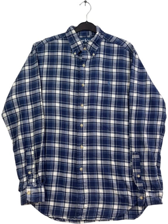 RALPH LAUREN ΠΟΥΚΑΜΙΣΟ CLASSIC ΚΑΡΟ NAVY ΑΝΤΡΙΚΟ PRE OWNED M