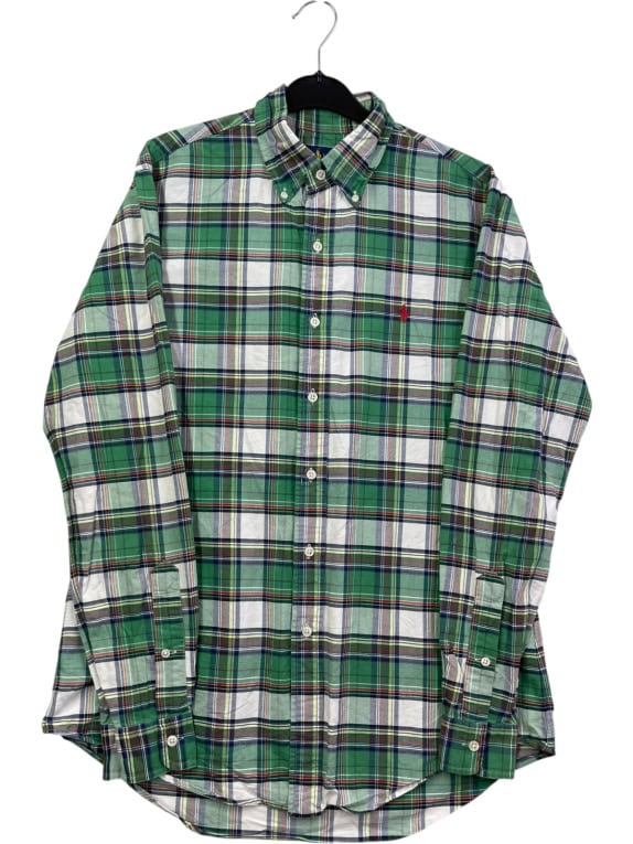 RALPH LAUREN CAMICIA CLASSIC SCOZZESE VERDE UOMO PRE OWNED M