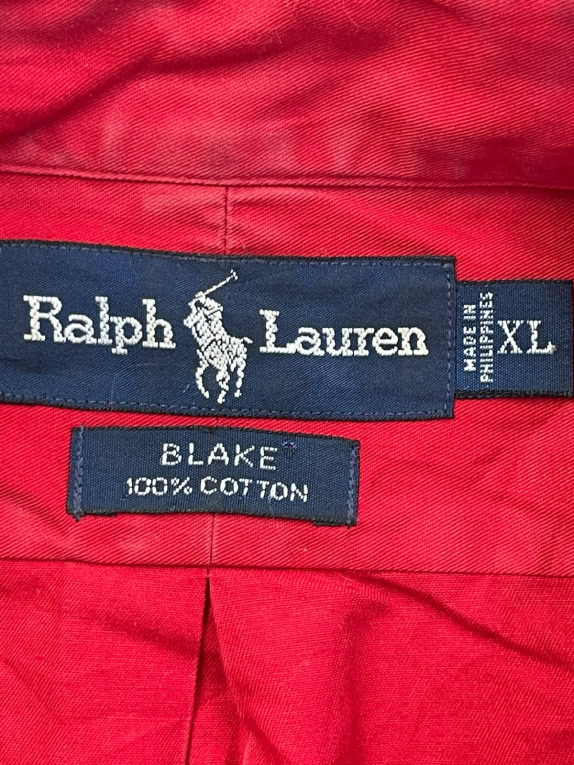 RALPH LAUREN ΠΟΥΚΑΜΙΣΟ CLASSIC ΚΟΚΚΙΝΟ ΑΝΤΡΙΚΟ PRE OWNED XL