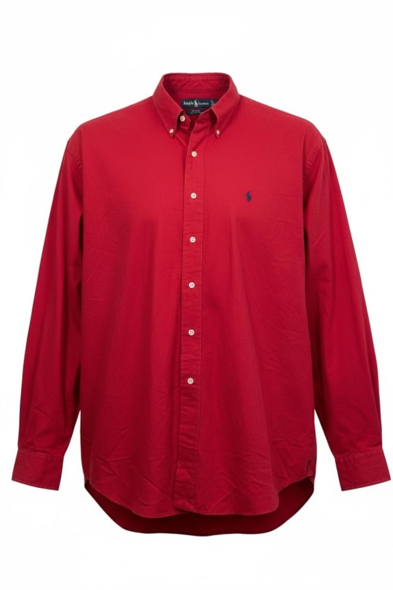 RALPH LAUREN ΠΟΥΚΑΜΙΣΟ CLASSIC ΚΟΚΚΙΝΟ ΑΝΤΡΙΚΟ PRE OWNED XL