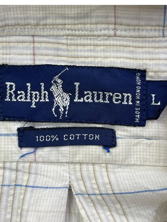 RALPH LAUREN CAMICIA CLASSIC CREAM UOMO PRE OWNED L
