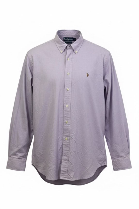 RALPH LAUREN BUTTON DOWN SHIRT CLASSIC LILAC MENS PRE OWNED XL