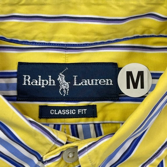 RALPH LAUREN ΠΟΥΚΑΜΙΣΟ CLASSIC MINIMAL ΚΙΤΡΙΝΟ ΑΝΤΡΙΚΟ PRE OWNED