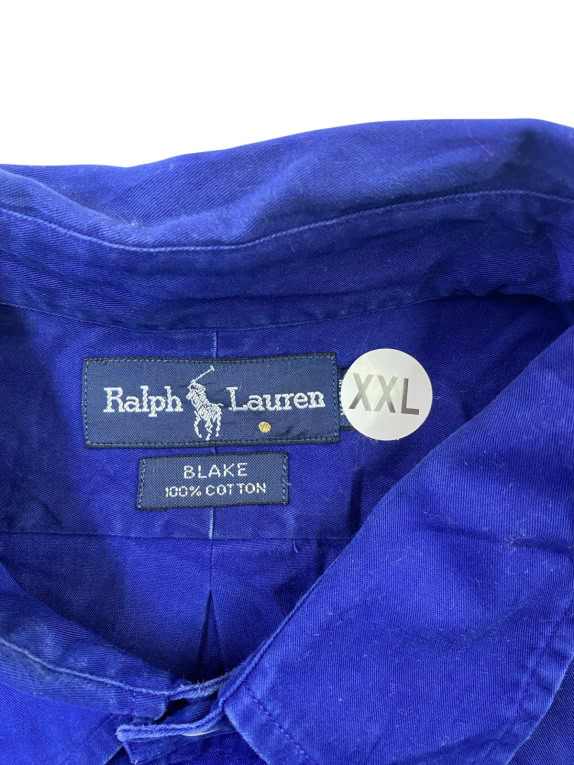 RALPH LAUREN SHIRT CLASSIC BLUE MEN PRE OWNED XXL