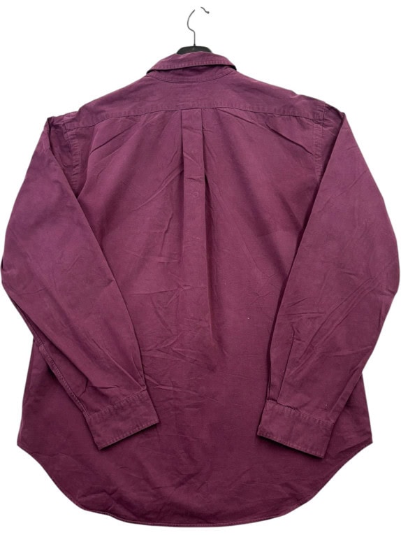 RALPH LAUREN CAMICIA BUTTON DOWN CLASSICA BORDEAUX UOMO PRE OWNED L