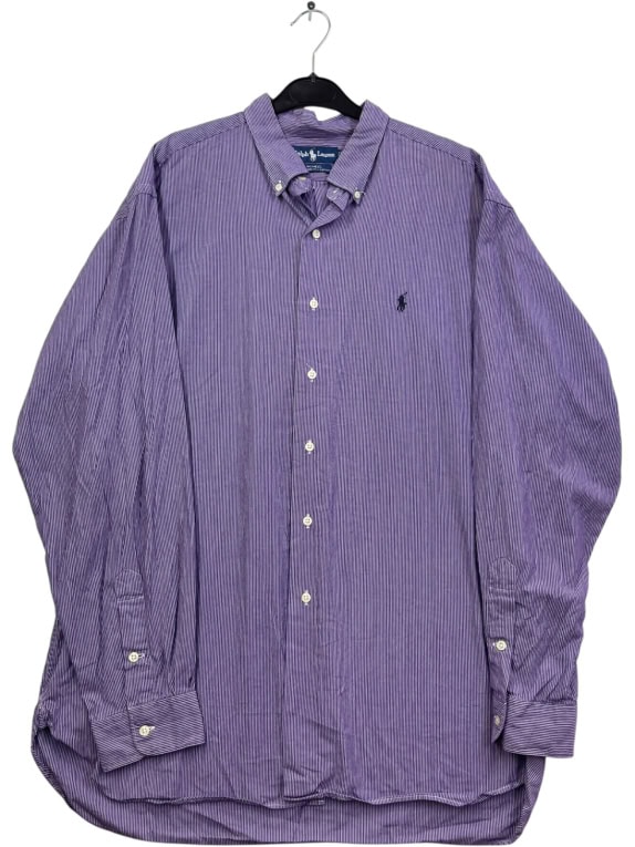 RALPH LAUREN CAMICIA CLASSIC VIOLA UOMO PRE OWNED XL