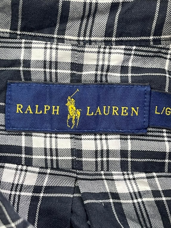 RALPH LAUREN ΠΟΥΚΑΜΙΣΟ CLASSIC NAVY ΑΝΤΡΙΚΟ PRE OWNED L
