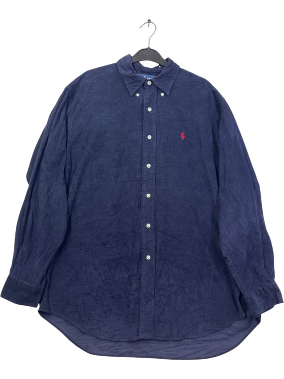 RALPH LAUREN SHIRT CLASSIC NAVY MEN PRE OWNED L