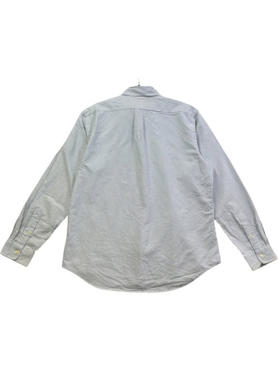RALPH LAUREN CAMICIA BUTTON DOWN CLASSICA BLU BIANCO UOMO PRE OWNED L