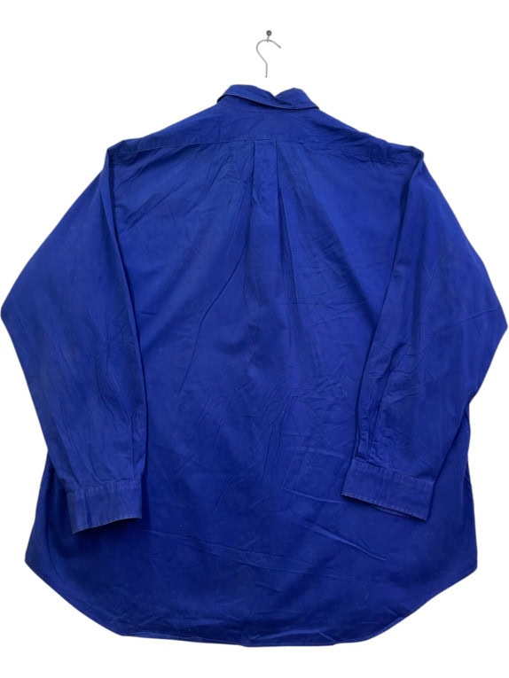 RALPH LAUREN BUTTON DOWN SHIRT CLASSIC ROYAL BLUE MENS PRE OWNED XXL