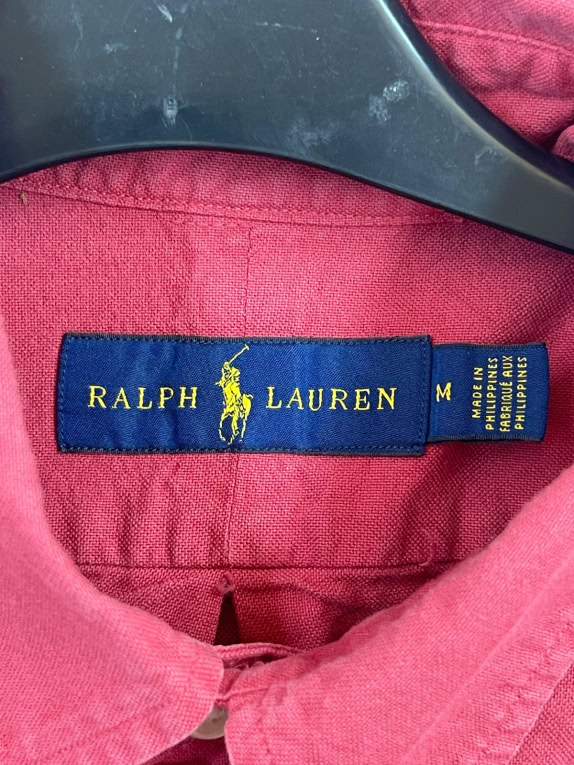 RALPH LAUREN ΠΟΥΚΑΜΙΣΟ CLASSIC ΡΟΖ ΑΝΤΡΙΚΟ PRE OWNED M