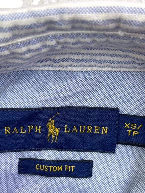 RALPH LAUREN CAMICIA BUTTON DOWN COLORBLOCK PASTELLO MULTICOLORE UOMO PRE OWNED XS