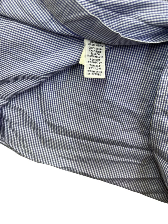 RALPH LAUREN CAMICIA CUSTOM FIT A QUADRI BLU/BIANCO UNISEX L usata