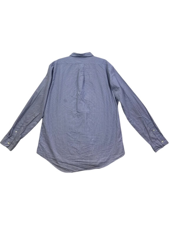 RALPH LAUREN CAMICIA CUSTOM FIT A QUADRI BLU/BIANCO UNISEX L usata