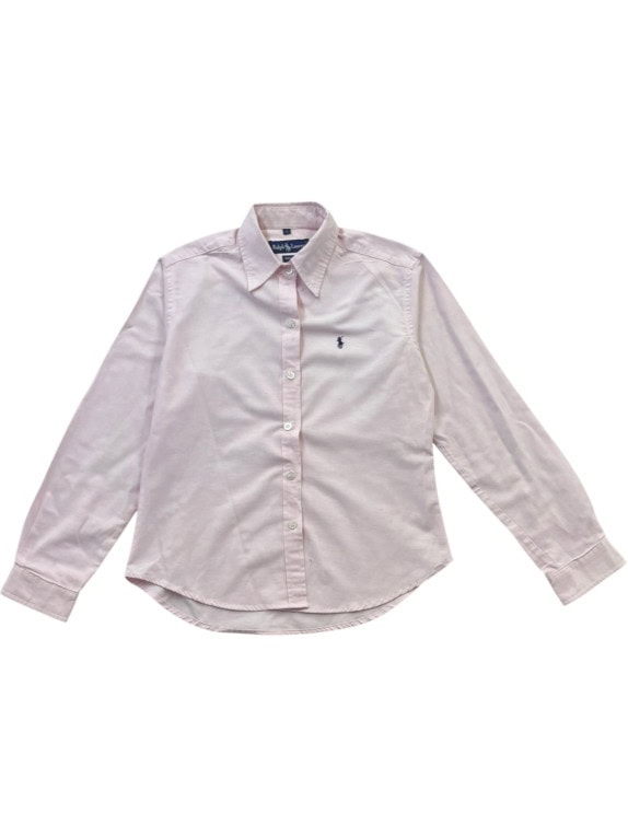 RALPH LAUREN ΠΟΥΚΑΜΙΣΟ EMBROIDERED ΡΟΖ ΓΥΝΑΙΚΕΙΟ PRE OWNED L