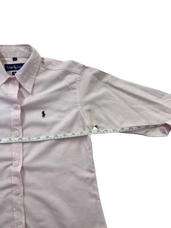 RALPH LAUREN ΠΟΥΚΑΜΙΣΟ EMBROIDERED ΡΟΖ ΓΥΝΑΙΚΕΙΟ PRE OWNED L