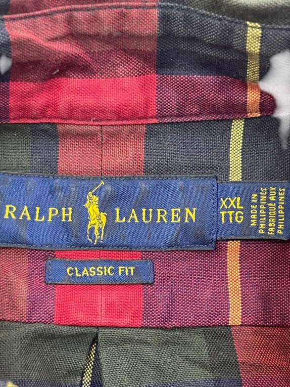RALPH LAUREN ΠΟΥΚΑΜΙΣΟ ΚΑΡΟ CLASSIC ΠΟΛΥΧΡΩΜΟ ΑΝΤΡΙΚΟ PRE OWNED XXL