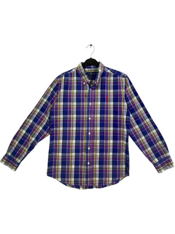 RALPH LAUREN ΠΟΥΚΑΜΙΣΟ ΚΑΡΟ CUSTOM FIT ΛΟΓΟΤΥΠΟ ΠΟΛΥΧΡΩΜΟ UNISEX L