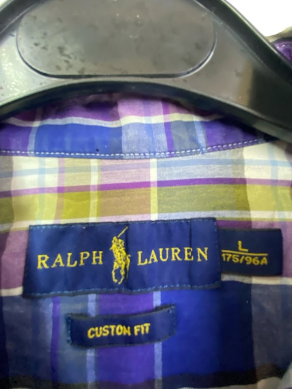 RALPH LAUREN ΠΟΥΚΑΜΙΣΟ ΚΑΡΟ CUSTOM FIT ΛΟΓΟΤΥΠΟ ΠΟΛΥΧΡΩΜΟ UNISEX L