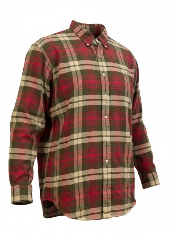 RALPH LAUREN ΠΟΥΚΑΜΙΣΟ ΚΑΡΟ ΚΟΚΚΙΝΟ ΛΑΔΙ ΜΠΕΖ ΑΝΤΡΙΚΟ PRE OWNED L