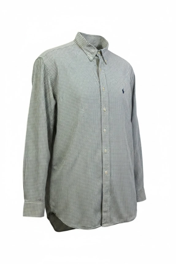 RALPH LAUREN ΠΟΥΚΑΜΙΣΟ ΚΑΡΟ LOGO ΚΙΤΡΙΝΟ ΜΠΛΕ UNISEX XXL