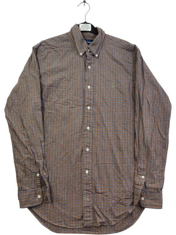 RALPH LAUREN ΠΟΥΚΑΜΙΣΟ ΚΑΡΟ ΜΠΛΕ ΑΝΤΡΙΚΟ PRE OWNED M