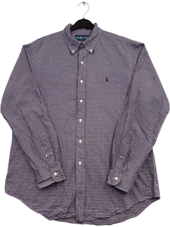 RALPH LAUREN ΠΟΥΚΑΜΙΣΟ ΚΑΡΟ ΜΩΒ ΑΝΤΡΙΚΟ PRE OWNED L