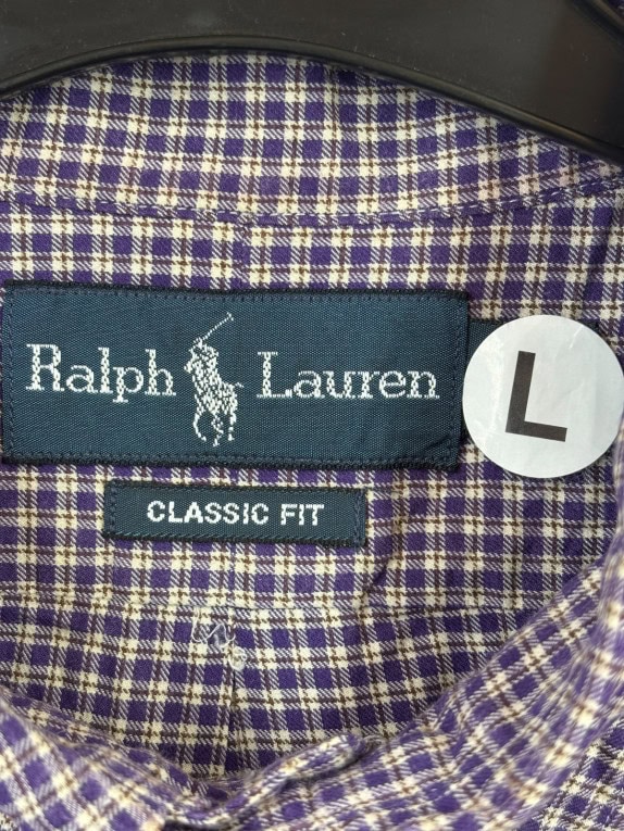 RALPH LAUREN ΠΟΥΚΑΜΙΣΟ ΚΑΡΟ ΜΩΒ ΑΝΤΡΙΚΟ PRE OWNED L