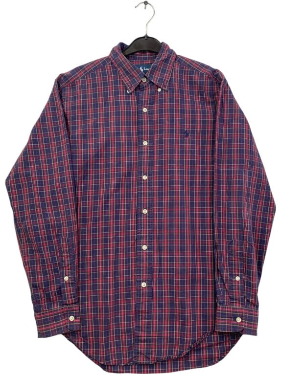 RALPH LAUREN ΠΟΥΚΑΜΙΣΟ ΚΑΡΟ NAVY ΚΟΚΚΙΝΟ ΑΝΤΡΙΚΟ PRE OWNED S