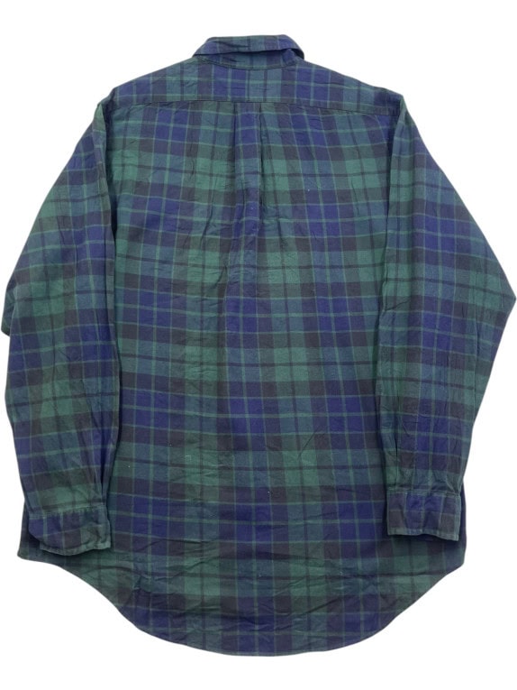 RALPH LAUREN CAMICIA BUTTON DOWN QUADRI VERDE NAVY UOMO PRE OWNED L