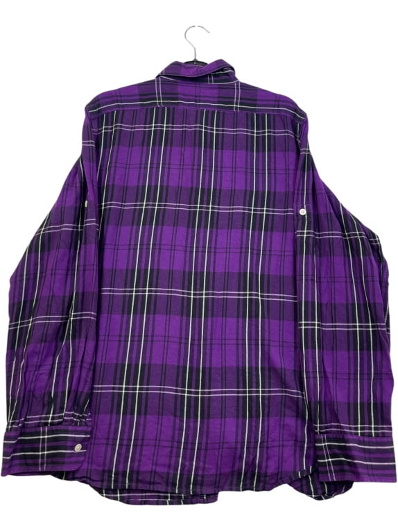 RALPH LAUREN SHIRT CHECKED VINTAGE PURPLE WOMEN XL pre-owned